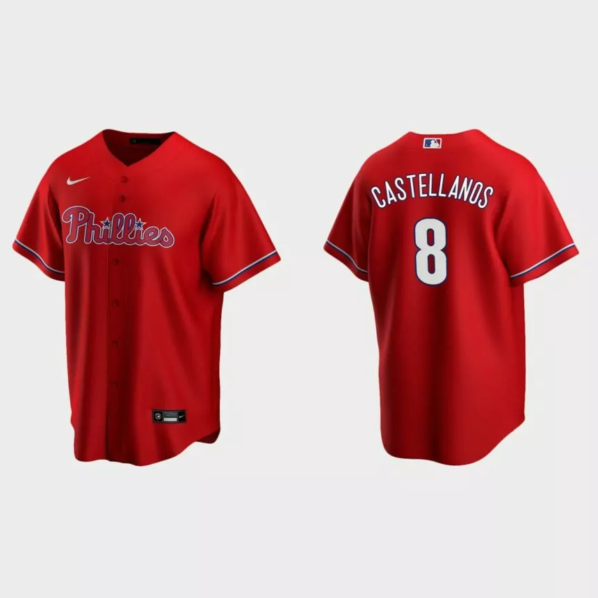 Philadelphia Phillies Nick Castellanos Replica Alternate Jersey – Red