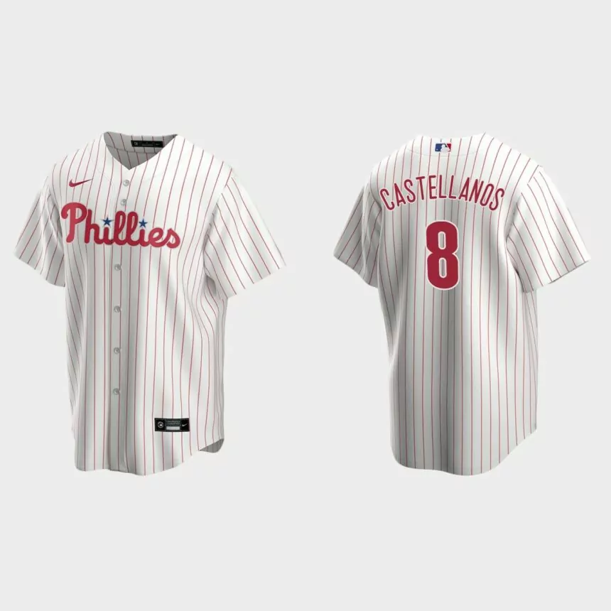 Philadelphia Phillies Nick Castellanos Replica Home Jersey – White