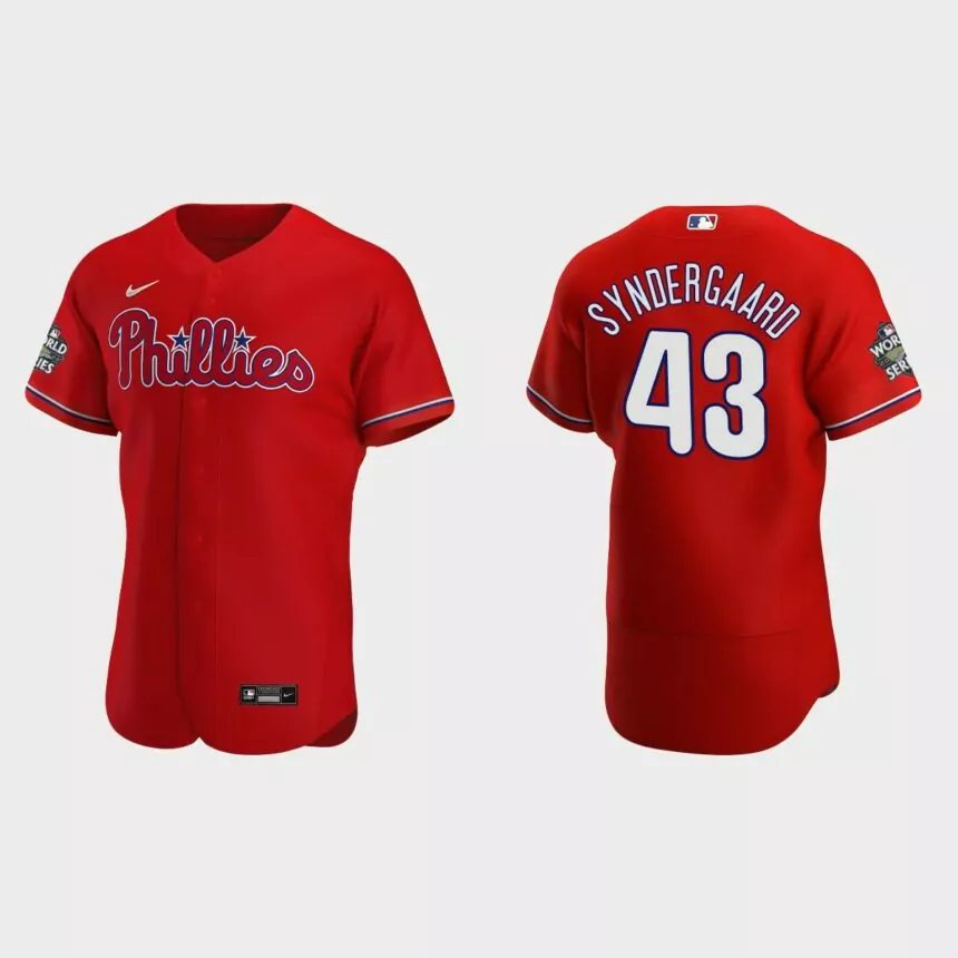 Philadelphia Phillies Noah Syndergaard 2022 World Series Red Authentic Jersey