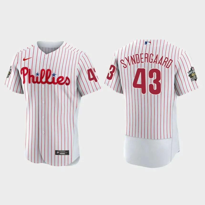 Philadelphia Phillies Noah Syndergaard 2022 World Series White Authentic Jersey