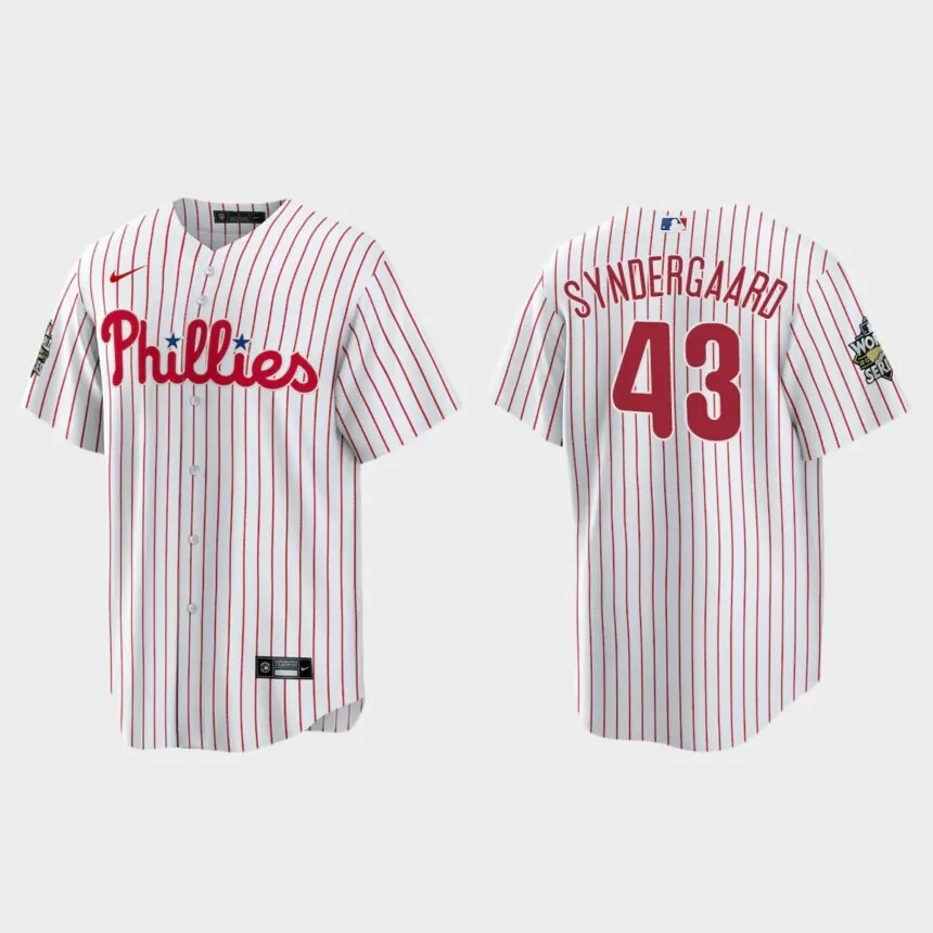 Philadelphia Phillies Noah Syndergaard 2022 World Series White Replica Jersey