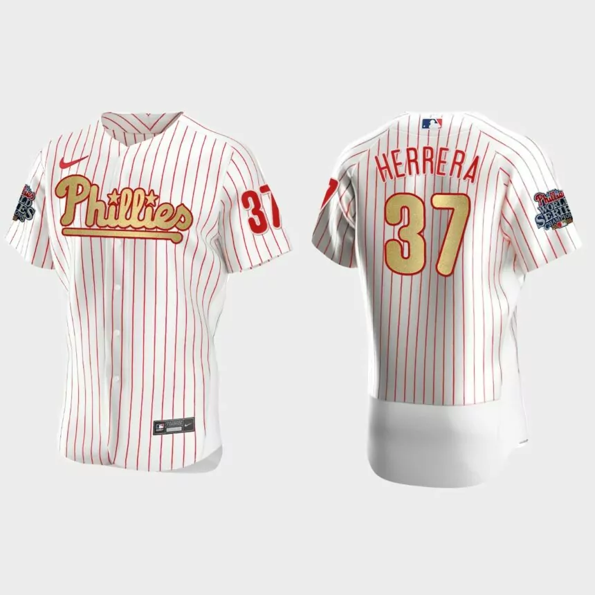Philadelphia Phillies Odubel Herrera White Gold 2008 World Series Champions Jersey