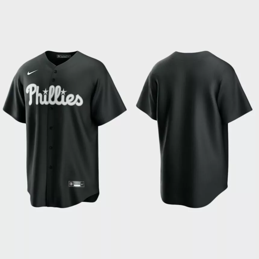 Philadelphia Phillies Replica Team Jersey – Black White