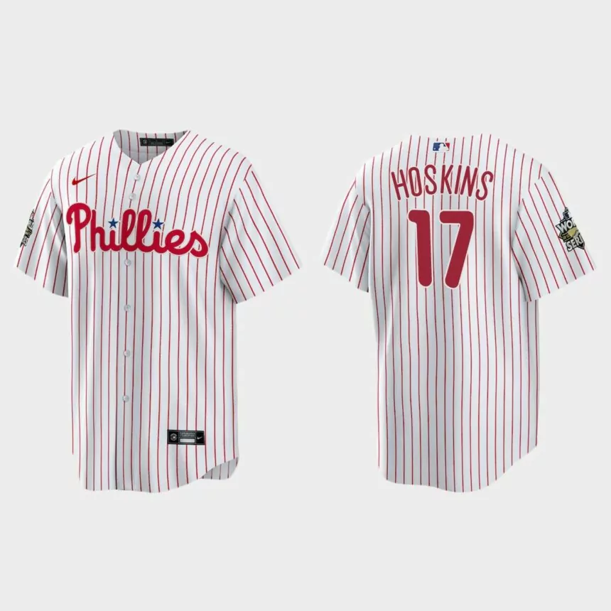 Philadelphia Phillies Rhys Hoskins 2022 World Series White Replica Jersey
