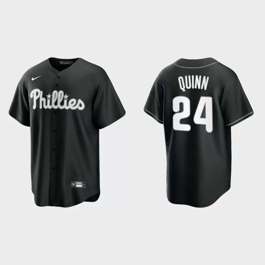 Philadelphia Phillies Roman Quinn Replica Official Jersey – Black White
