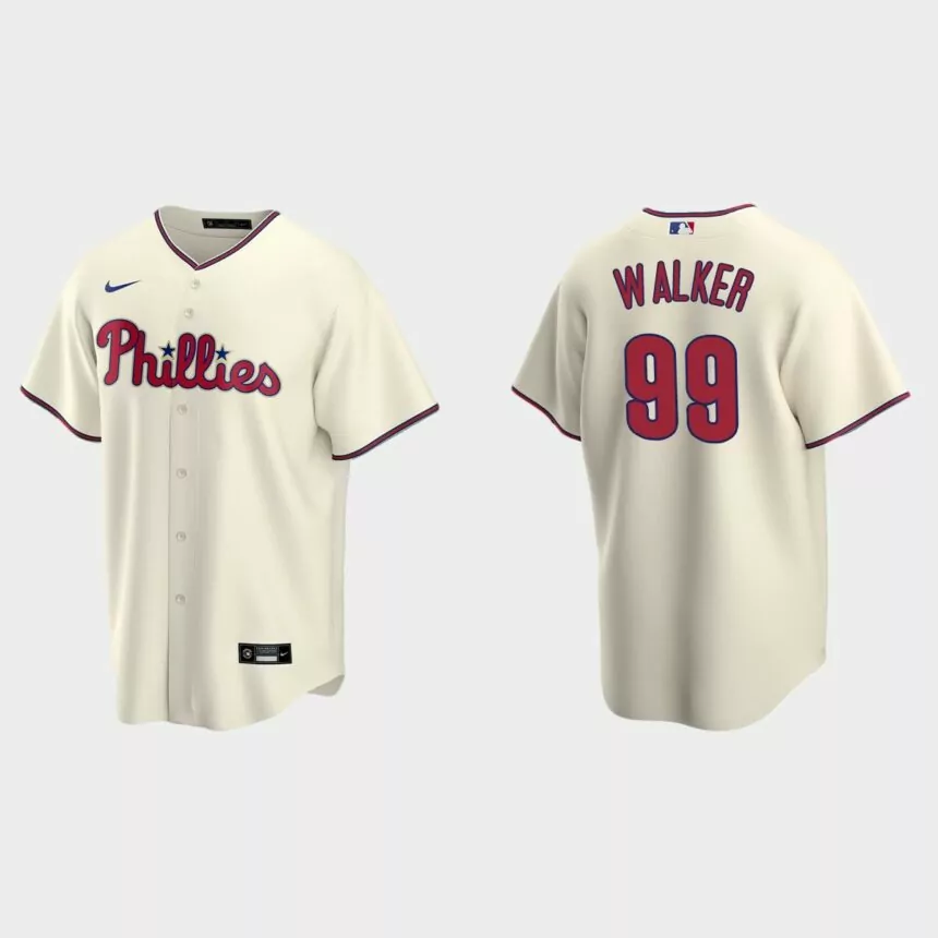 Philadelphia Phillies Taijuan Walker Replica Alternate Jersey – Cream