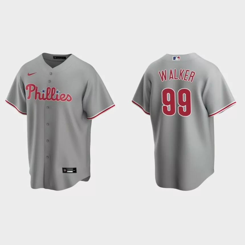 Philadelphia Phillies Taijuan Walker Replica Road Jersey – Gray