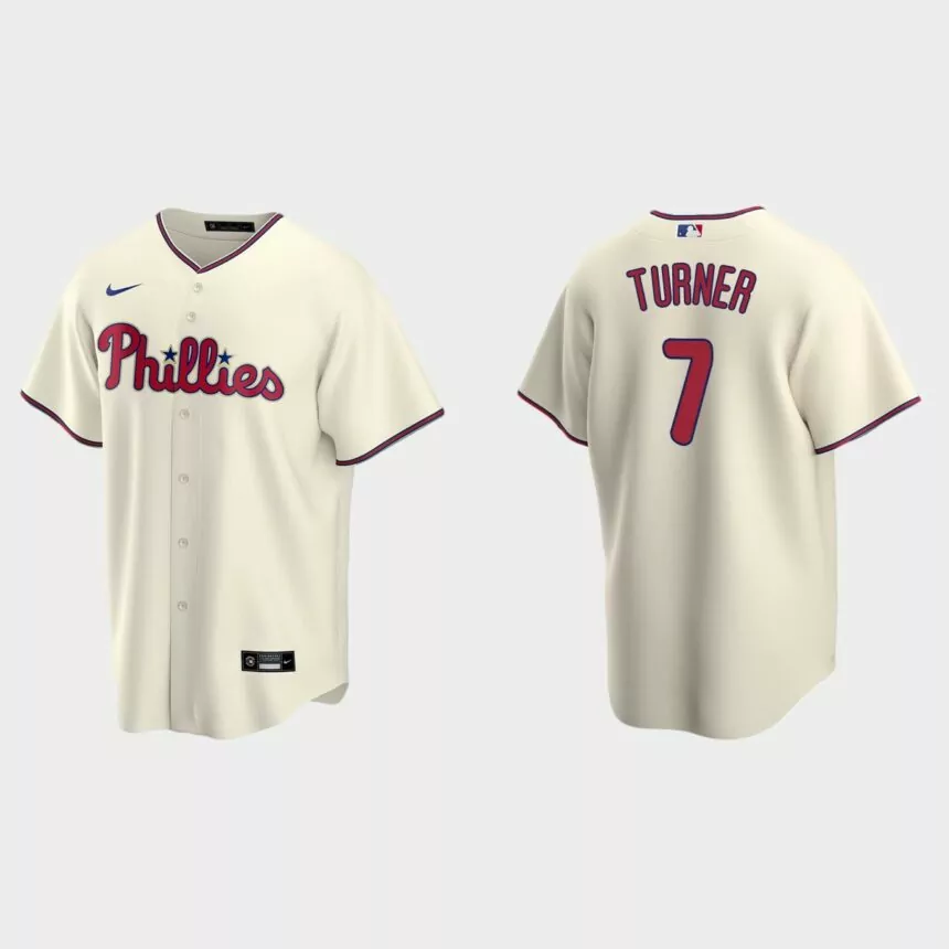Philadelphia Phillies Trea Turner Replica Alternate Jersey – Cream