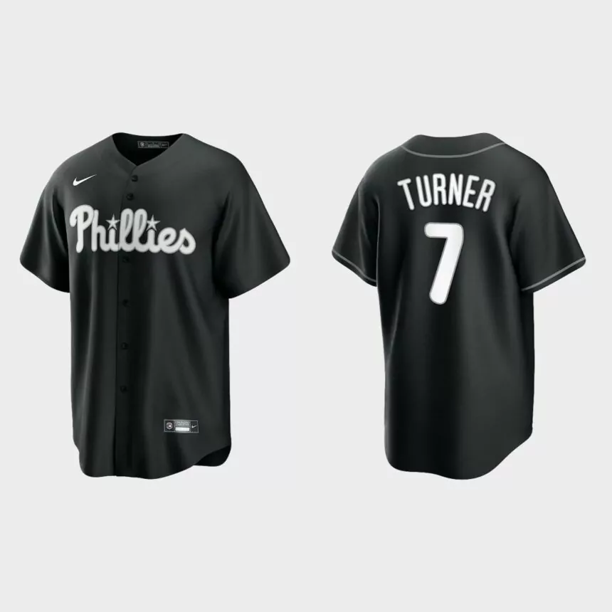 Philadelphia Phillies Trea Turner Replica Official Jersey – Black White