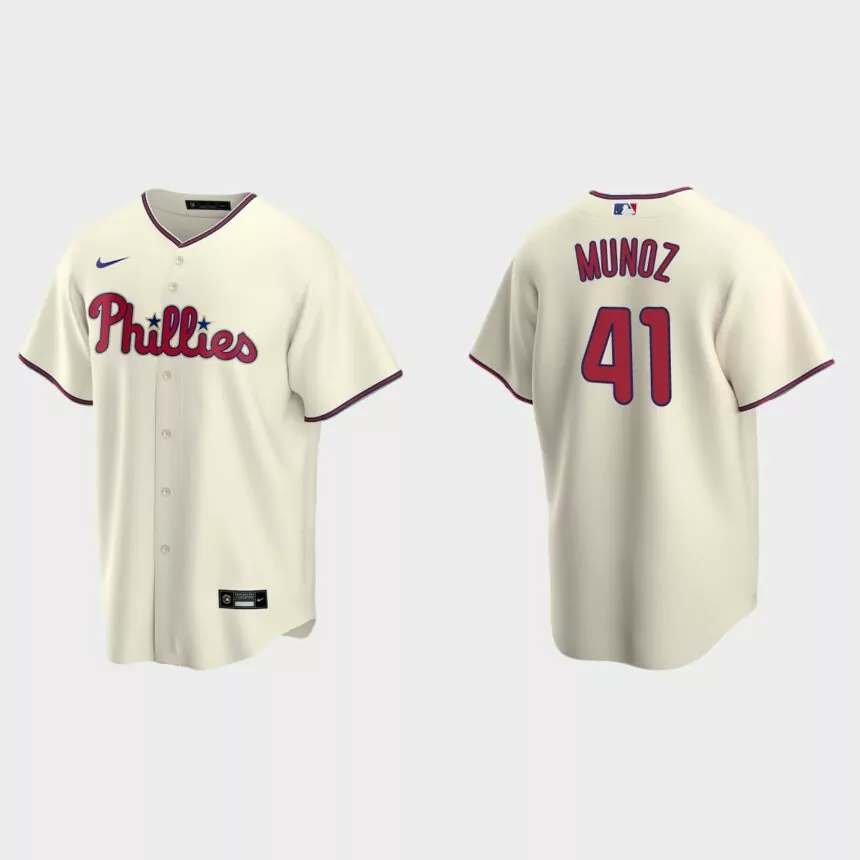 Philadelphia Phillies Yairo Munoz Replica Alternate Jersey – Cream