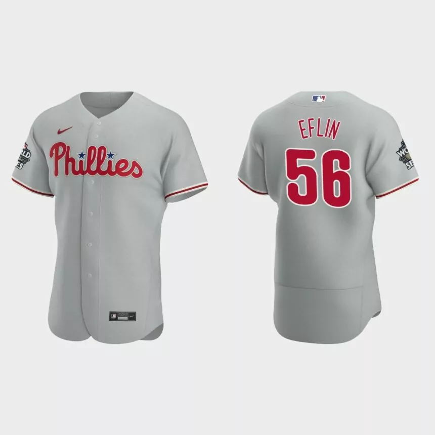 Philadelphia Phillies Zach Eflin 2022 World Series Gray Authentic Jersey
