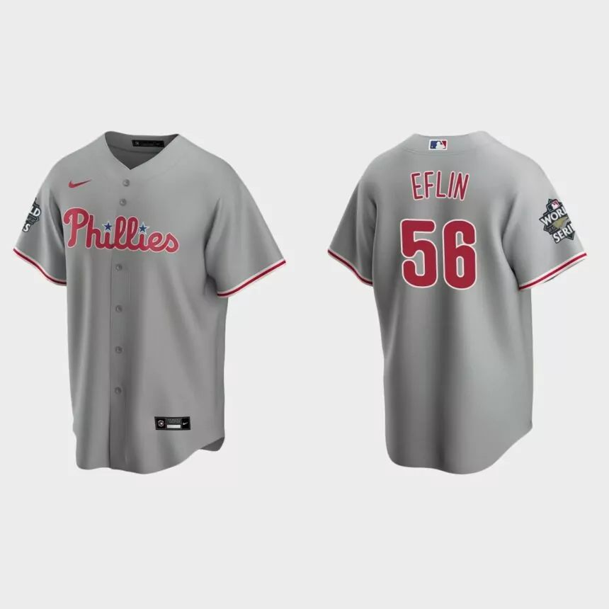 Philadelphia Phillies Zach Eflin 2022 World Series Gray Replica Jersey
