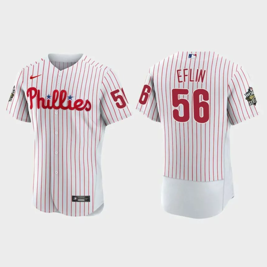 Philadelphia Phillies Zach Eflin 2022 World Series White Authentic Jersey