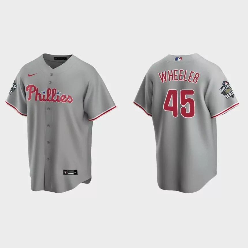 Philadelphia Phillies Zack Wheeler 2022 World Series Gray Replica Jersey