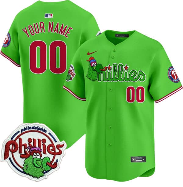 Phillies  Phanatic Patch Vapor Premier Limited Custom Jersey V3 – All Stitched