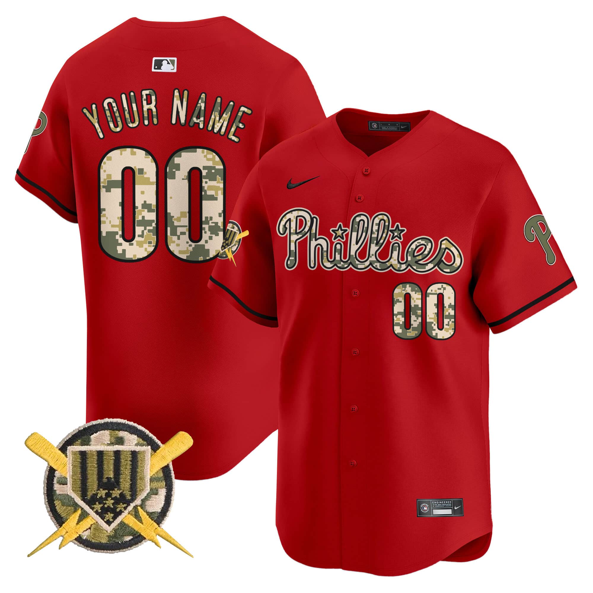 Phillies Armed Forces Day Vapor Premier Limited Custom Jersey –  All Stitched