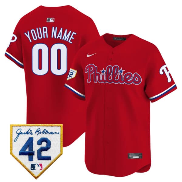 Phillies Jackie 2024 Robinson Patch Vapor Premier Limited Custom Jersey – All   Stitched