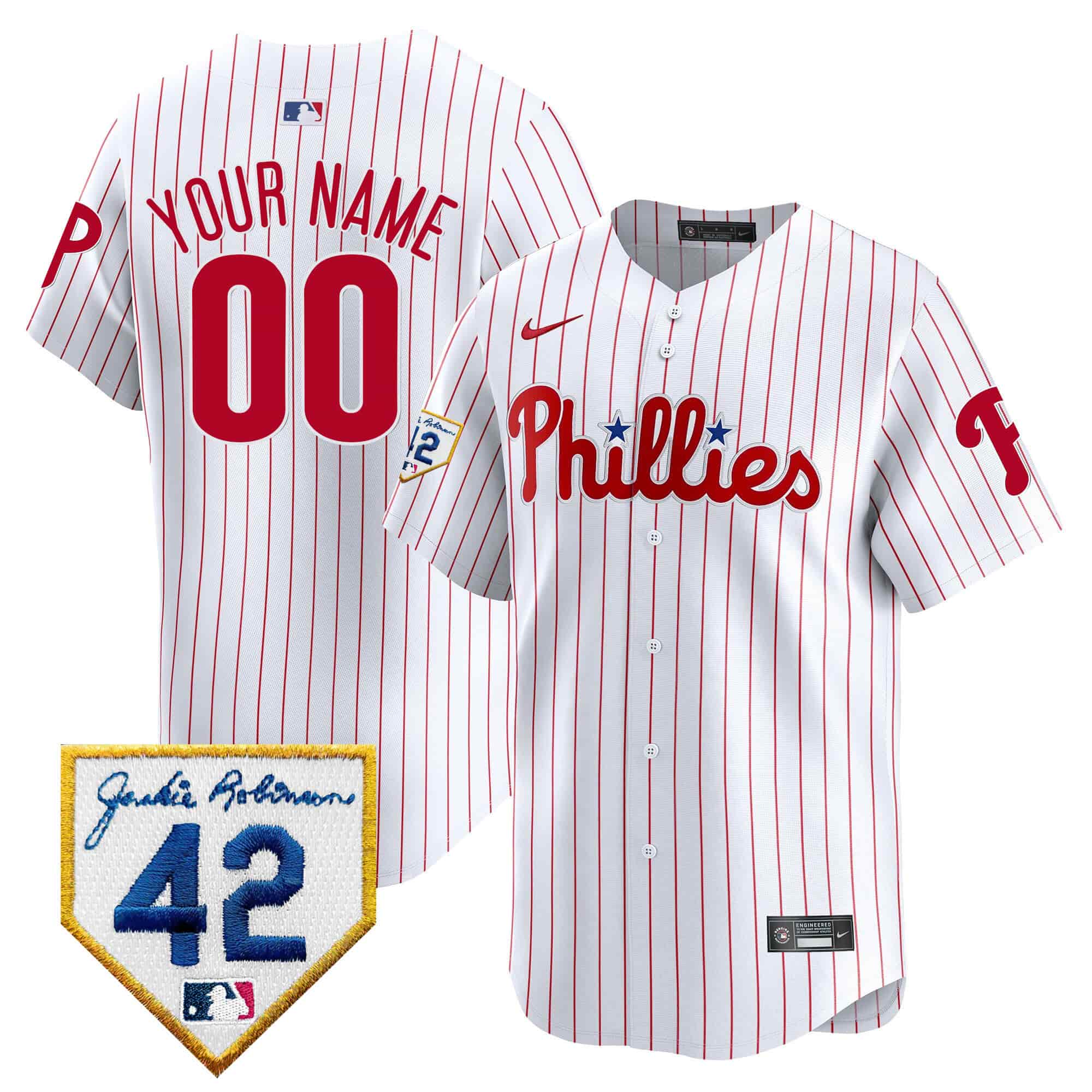 Phillies Jackie 2024 Robinson Patch Vapor Premier Limited Custom Jersey – All Stitched