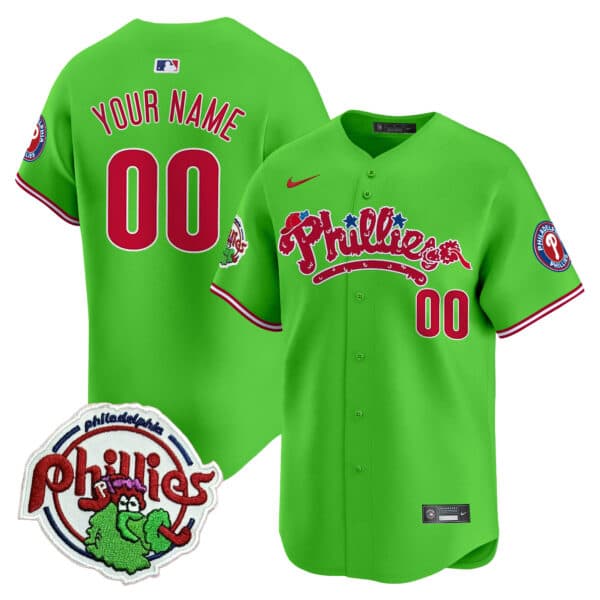 Phillies Phanatic Patch Vapor Premier Limited  Custom Jersey V2 – All Stitched