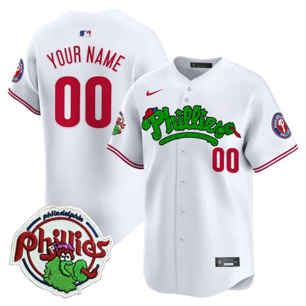 Phillies Phanatic Patch Vapor Premier Limited Custom Jersey  V2 – All Stitched