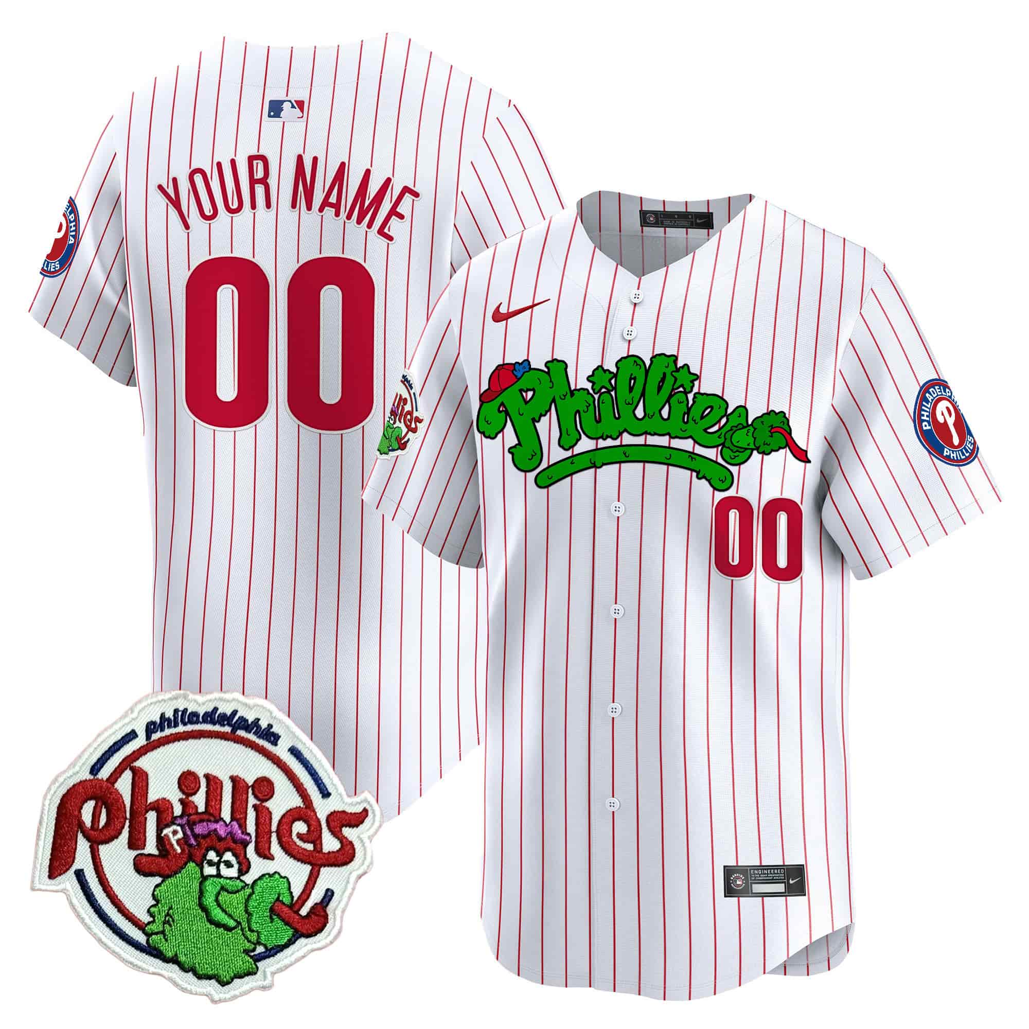 Phillies Phanatic Patch Vapor Premier Limited Custom Jersey V2 – All Stitched