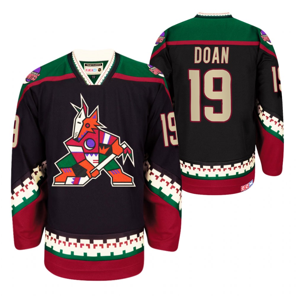 Phoenix Coyotes #19 Shane Doan Black Heritage Vintage Jersey