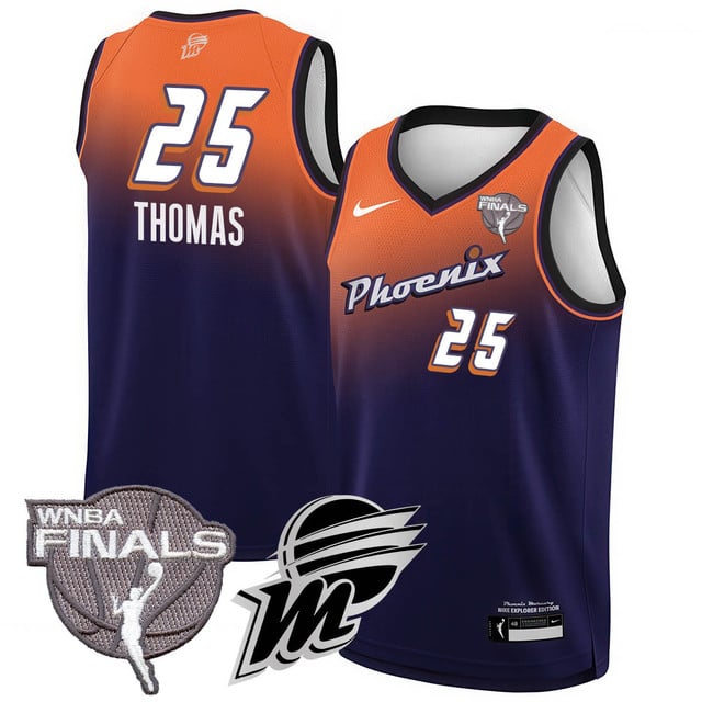 Phoenix Mercury 2025 WNBA Finals Jersey - All Stitched Alyssa  Thomas - 25