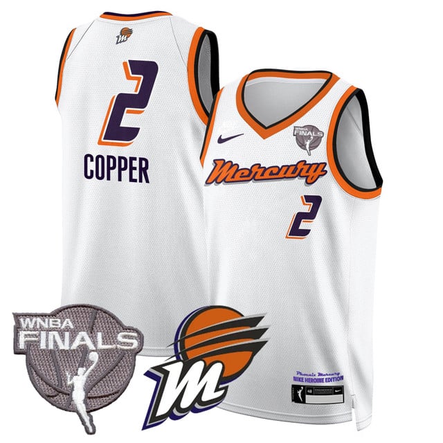 Phoenix Mercury 2025 WNBA Finals Jersey - All Stitched Kahleah Copper  2
