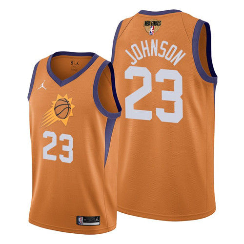 Phoenix Suns #23 Cameron Johnson Men's 2021 NBA Finals Bound Statement Edition NBA Jersey Orange