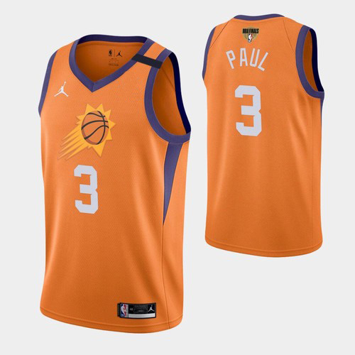 Phoenix Suns #3 Chris Paul Men's 2021 NBA Finals Bound Statement Edition NBA Jersey Orange