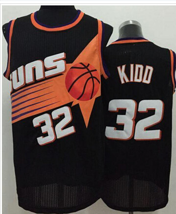Phoenix Suns #32 Jason Kidd Black Throwback Stitched NBA Jersey