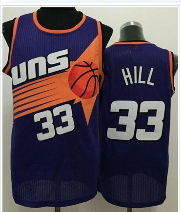 Phoenix Suns #33 Grant Hill Purple Throwback Stitched NBA Jersey