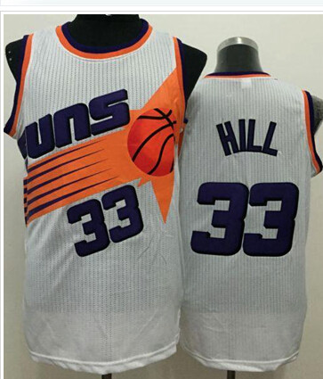 Phoenix Suns #33 Grant Hill White Throwback Stitched NBA Jersey