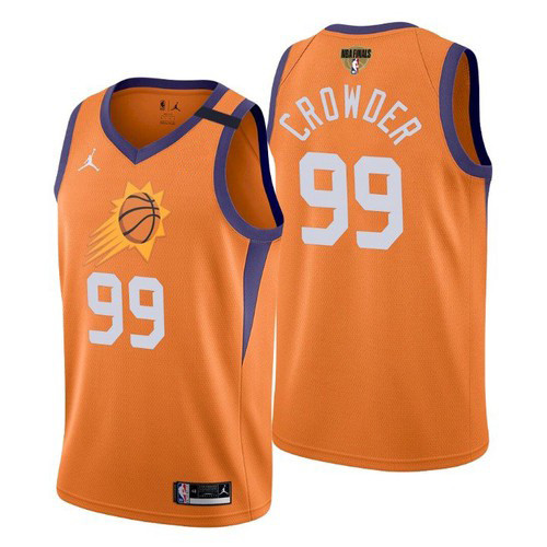 Phoenix Suns #99 Jae Crowder Men's 2021 NBA Finals Bound Statement Edition NBA Jersey Orange