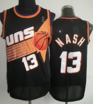 Phoenix Suns 13 Steve Nash Black Hardwood Classics Revolution 30 NBA Jerseys