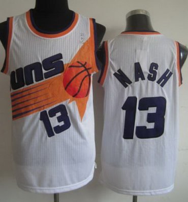 Phoenix Suns 13 Steve Nash White Hardwood Classics Revolution 30 NBA Jerseys