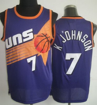 Phoenix Suns 7 Kevin Johnson Purple Hardwood Classics Revolution 30 NBA Jerseys