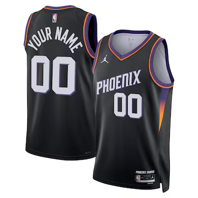 Phoenix Suns Jordan Brand Unisex Swingman Custom Jersey - Statement Edition - Black