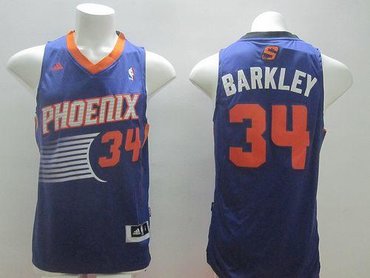 Phoenix Suns Revolution 30 #34 Charles Barkley Purple Stitched NBA Jersey