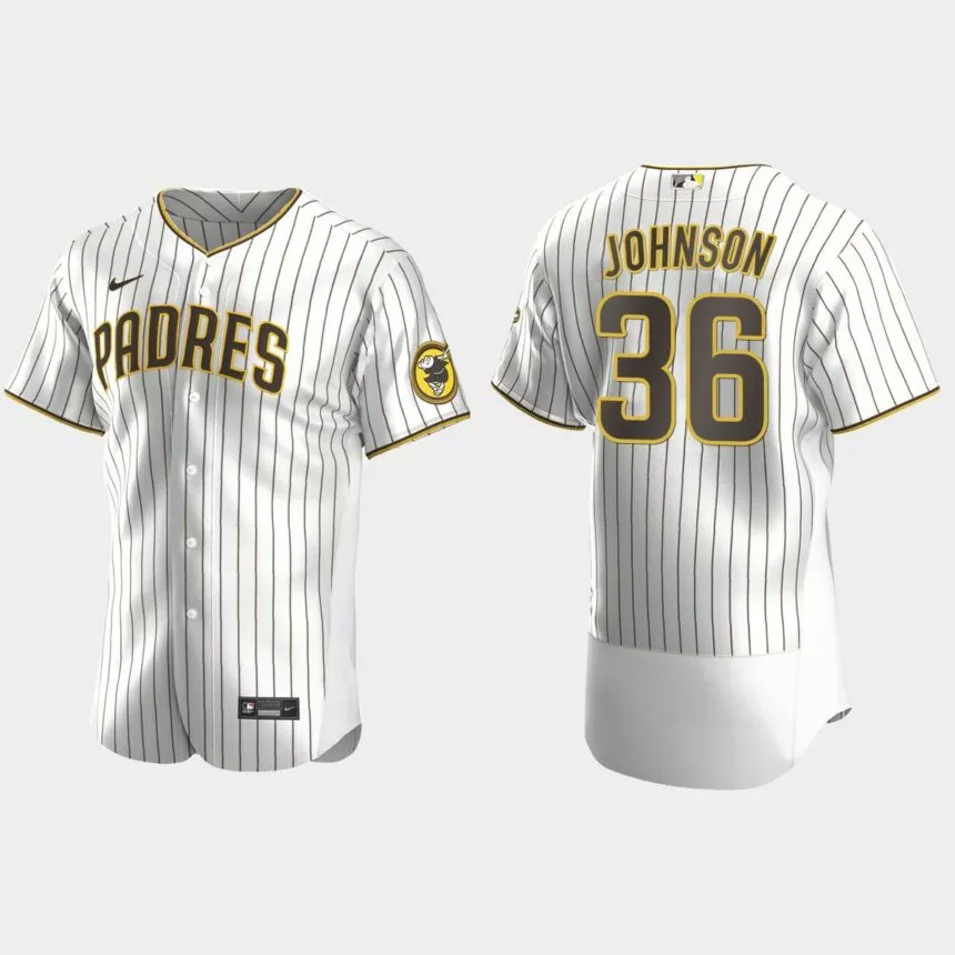 Pierce Johnson San Diego Padres Authentic Alternate Jersey – White Brown