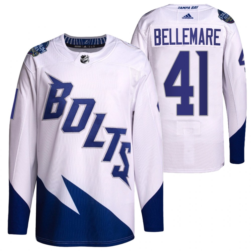 Pierre-Edouard Bellemare Tampa Bay Lightning White 2022 Stadium Series Primegreen Authentic Jersey