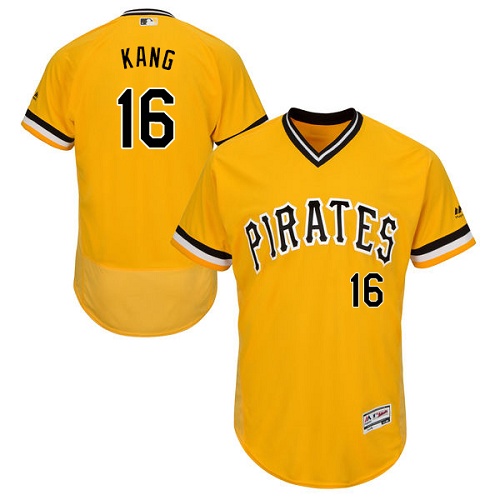 Pirates #16 Jung-ho Kang Gold Flexbase Authentic Collection Cooperstown Stitched MLB Jersey