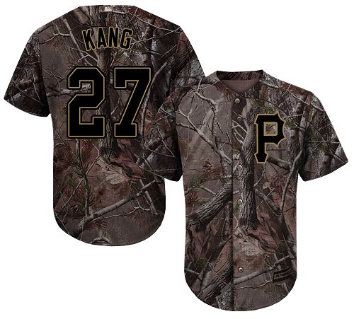 Pirates #27 Jung-ho Kang Camo Realtree Collection Cool Base Stitched Youth Baseball Jersey