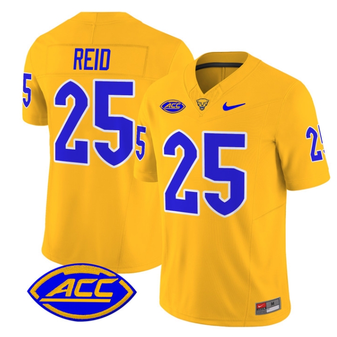 Pittsburgh Panthers 2024 Vapor Limited Football Jersey - All Stitched  GOLD #25 DESMOND REID