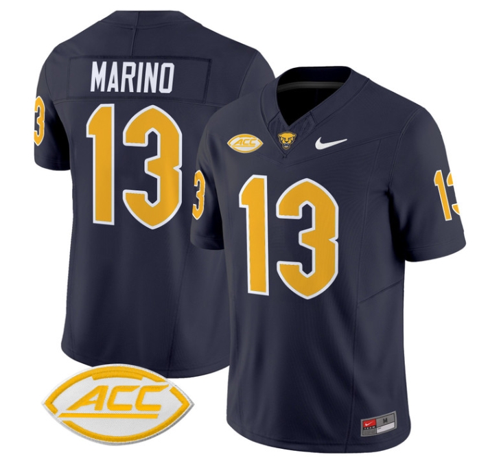 Pittsburgh Panthers 2024 Vapor Limited Football Jersey - All Stitched  NAVY #13 DAN MARINO