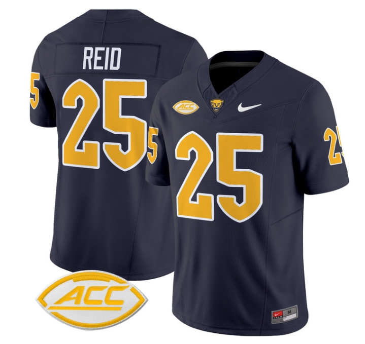 Pittsburgh Panthers 2024 Vapor Limited Football Jersey - All Stitched  NAVY #25 DESMOND REID