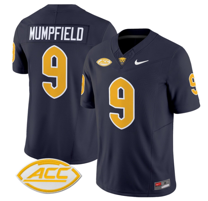 Pittsburgh Panthers 2024 Vapor Limited Football Jersey - All Stitched  NAVY #9 KONATA MUMPFIELD