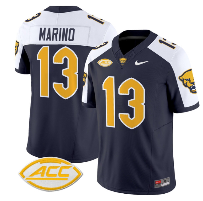 Pittsburgh Panthers 2024 Vapor Limited Football Jersey - All Stitched  NAVY ALTERNATE #13 DAN MARINO