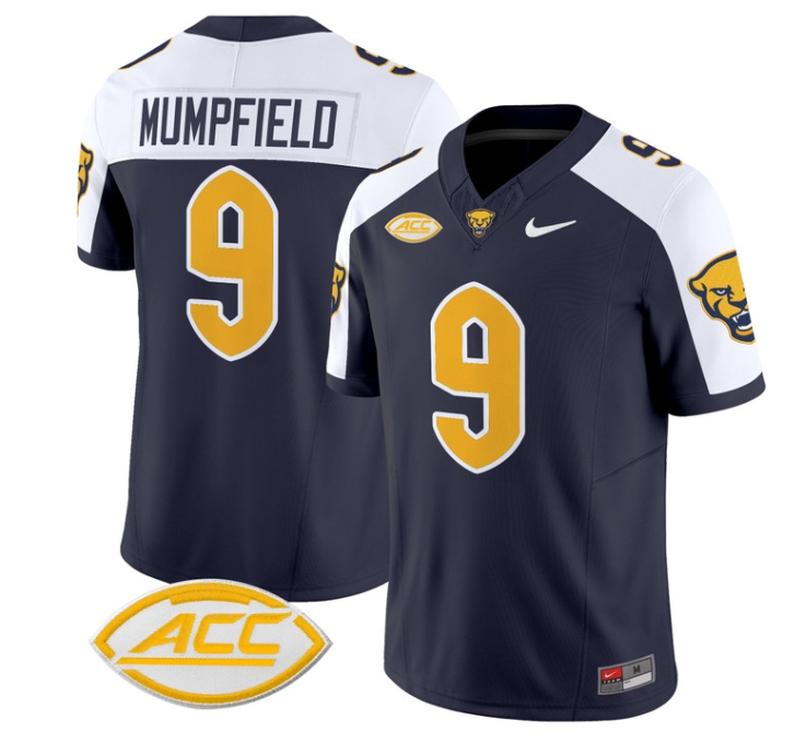 Pittsburgh Panthers 2024 Vapor Limited Football Jersey - All Stitched  NAVY ALTERNATE #9 KONATA MUMPFIELD