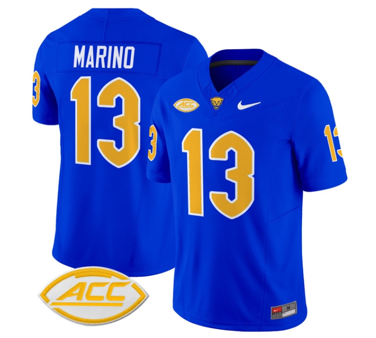 Pittsburgh Panthers 2024 Vapor Limited Football Jersey - All Stitched  ROYAL #13 DAN MARINO